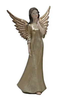 Produktbild von Deko Engel Schutzengel mit Metall Flügel Weihnachtsengel Skulptur Figur Elfe Fee