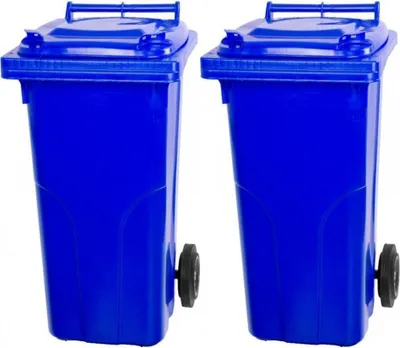 Produktbild von SuperSparSet 2x PROREGAL 2-Rad-Mülltonne MGB | HDPE-Kunststoff | 120 Liter | Blau