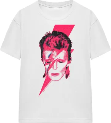 Produktbild von David Bowie - "Aladdin Sane" T-Shirt für Herren/Damen Uni TV16825 (XL) (Weiß)