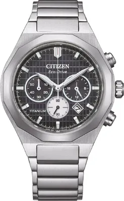 Citizen CA4690-51E Eco-Drive Herrenuhr Solar Chronograph Titan Schwarz 1