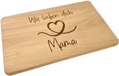 Immagine prodotto di Regalo per la mamma - "We love you" - Piatto in Vetroceramica - Natale
