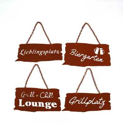 Image de Ensemble de 4 motifs de plaques décoratives en métal