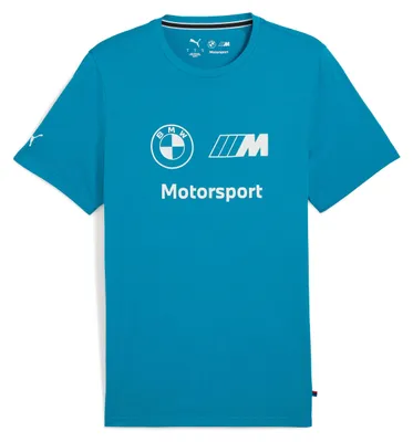 Immagine prodotto di T-shirt con logo BMW, marca Puma, modello Essential, colore blu. Taglia: M