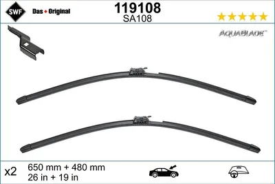 Produktbild von SWF DAS ORIGINAL Scheibenwischer Wischblatt Vorne für VOLVO XC60 II (246) Rahmenlos