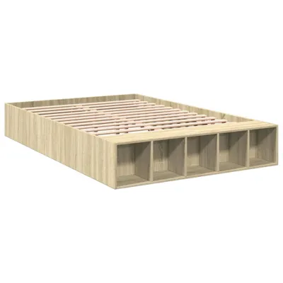 Obrázok produktu pre Posteľný rám dub sonoma 135x190 cm kompozitné drevo