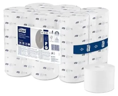 Toaletný papier, bezdutinkový, T7 systém, 3-vrstvový, priemer 13,1 cm, Premium, TORK "OptiServe", biela
