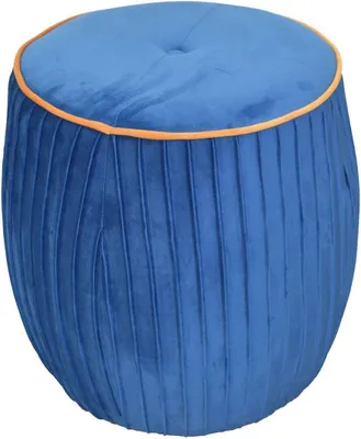 Produktbild von Pouf Sitzpouf Sitzhocker Fußhocker Hocker in Azurblau