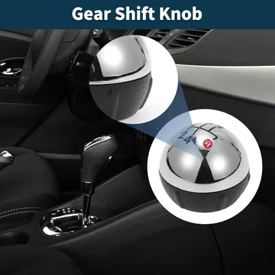 Image de Pommeau De Levier De Vitesse Manuel à 5 Vitesses Pour Fiat 500 | Levier De Vitesses Avant Pour Bo?te De Vitesses Automobile Noir Chrome Argenté En Plastique 1 Pc
