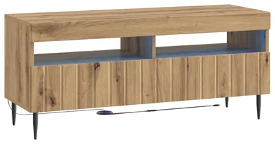 Immagine prodotto di Mobile TV LED in legno impiallacciato effetto "Artisan" in legno
