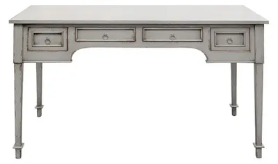 Produktbild von Casa Padrino Luxus Landhausstil Schreibtisch mit 4 Schubladen Antik Grau 100 x 65 x H. 75 cm - Handgefertigter Massivholz Sekretär - Büromöbel im Landhausstil