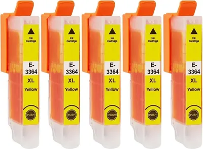 Image de 5 cartouches d'encre compatibles T3364, T33 XL Jaune pour Epson Expression Premium XP-530, XP-540, XP-630, XP-635, XP-640, XP-645, XP-830, XP-900, XP-7100