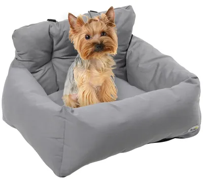 Image de Siège auto pour chiens - Sac de transport - Pour petits chiens - En daim