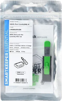 Image de SmartKeeper HMD04PKGN SmartKeeper Mini "HDMI Port" Blocker grün         4 Stk.+Key