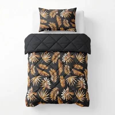Zdjęcie produktu dla Kołdra Sleeptime Lazy, kolor czarny, 140 x 200 cm, z poszewką na poduszkę