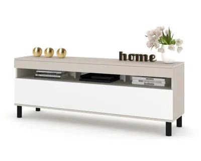 Produktbild von TV-Lowboard Fernsehschrank PLAY STEHEND Cashmere/Weiß Matt 120cm