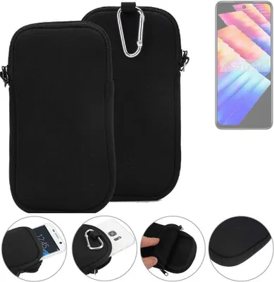 Produktbild von K-S-Trade Neopren-Hülle Handyhülle kompatibel mit Infinix Note 30 Play Schutzhülle Neoprenhülle Sleeve Schutz-Hülle Gürtel Tasche Case Holster