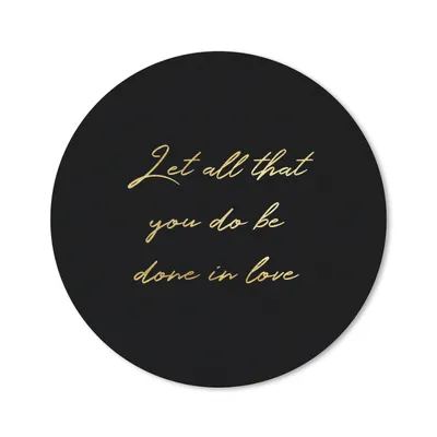 Produktbild von MuchoWow® Mauspad Mousepad Zitate - Liebe - Gold - Schwarz 40x40 cm - Mousepads - Maus Mat - Pad - Mausunterlage - Schreibtisch Accessoires
