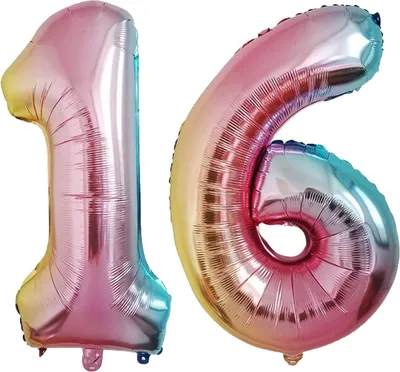 Produktbild von Set -Folienballon - Regenbogen/40inch - 1 + 6