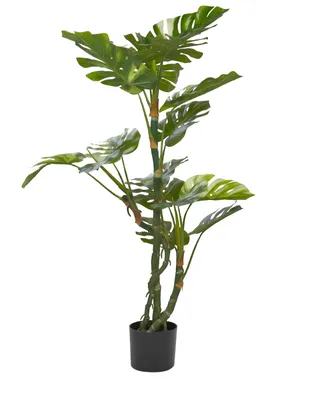 Obrázek produktu pro BELIANI Umělá monstera zelený a černý syntetický materiál 135 cm dekorativní příslušenství interiér