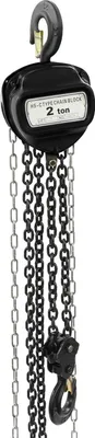 Produktbild von Handkettenzug - Manueller Flaschenzug - 2 t Traglast - 6 m Hubhöhe - Für Garage & Lager - Schwarz