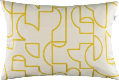 Image de SCHÖNER WOHNEN Housse de coussin décoratif sans rembourrage Frame Couleur jaune Taille 38x58