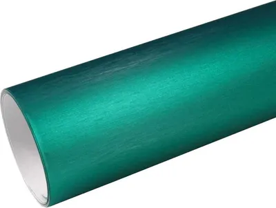 Produktbild von (9,86€/m²) Rapid Teck® Premium Autofolie Chrom Brushed Türkis 152 cm Breite Laufmeterware selbstklebende Folie mit Luftkanälen Auto Folie