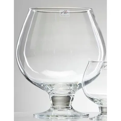 Productafbeelding van Deko Glas, schaal op voet, brandijglas, hoogte 29 cm, diameter 25 cm, transparant, Sandra Rich