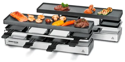 Immagine prodotto di ROMMELSBACHER RC 1600 grill da tavolo per raclette 4+4 1590 W Xylan Plus nuovo