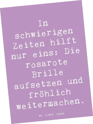 Produktbild von Mr. & Mrs. Panda Postkarte Spruch Hoffnung in schwierigen Zeiten - Lavendeltraum - Geschenk, Zitat, Ansichtskarten, bildkarte, Fotokarte, Gefühl, Stimmung, Glücksmomente