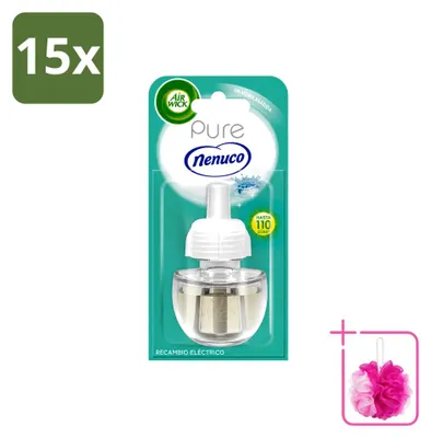 Obrázek produktu pro 15 kusů náplní do elektrického osvěžovače vzduchu Air Wick Pure Nenuco, objem 19 ml – výhodný balení