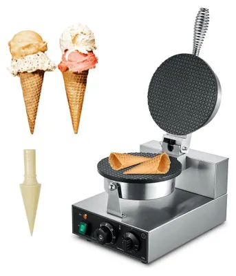 Produktbild von Elektrische Eistütenmaschine - Kommerzielle Waffeltütenmaschine - Frühlingsrollenmaschine - Eiscreme Maker - Snack- und Dessertzubereitung