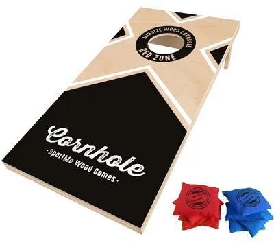 Produktbild von Cornhole-Set aus Holz 77x46cm mit doppelter Funktionalität und 8 Taschen