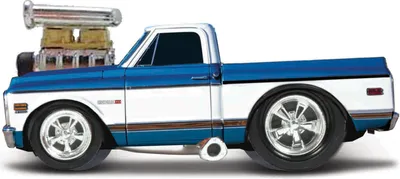 Obrázek produktu pro Maisto - Muscle Machines - 1972 Chevrolet C10 Pickup, modro-bílá, 1:64