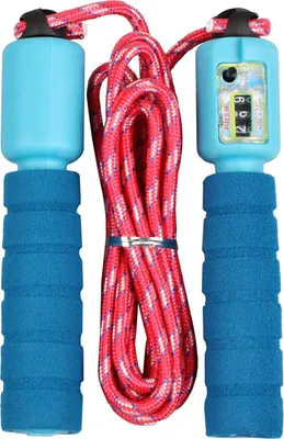 Image de JR 34 corde à sauter avec compteur, longueur réglable bleu