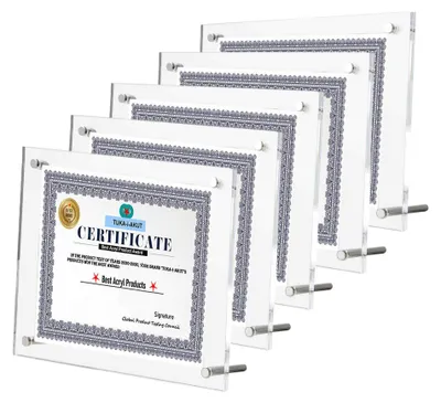 5er-Set Acryl Posterrahmen für A3, kristallklar, Tischdisplay