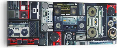 Produktbild von Bild auf Leinwand - Leinwandbild - Empfänger Radio - 140x50cm - Wand Bild - Wanddeko - Wandbilder - Leinwanddruck - Bilder - Kunstdruck - Wanddekoration - Leinwand bilder - Wandkunst - AB140x50-3875