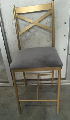 Produktbild von Barhocker Thekenhocker Barstühle mit Fußstütze gepolstert Gold