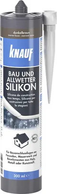 Produktbild von Knauf Bau- & Allwetter Silikon 300 ml dunkelbraun