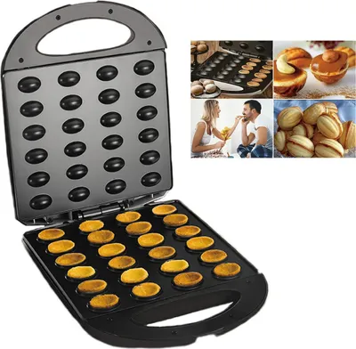 Produktbild von Waffeleisen, Erdnuss-/Keks-Backgerät, XL, Antihaftbeschichtung, 140 W