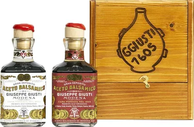 Produktbild von Duetto Rustico Balsamico Essig aus Modena Giuseppe Giusti 250 ml x 2 Acetaia Giusti