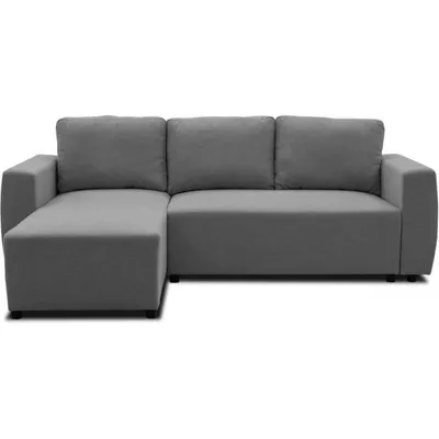 Produktbild von Umwandelbares Ecksofa für 3 bis 4 Plätze - PHARELL - Anthrazitfarbener Stoff - Aufbewahrungsbox - L 224 x T 155 x H 71/85 cm