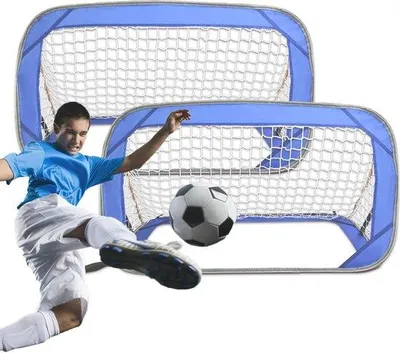 Produktbild von Pop-up Fußballtore Set von 2 - Für Garten und Innen - Für Kinder und Erwachsene - Einfache Montage