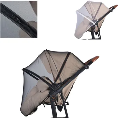 Produktbild von Cangaroo Kinderwagen Moskitonetz universal Insektenschutz Reißverschluss Buggy schwarz