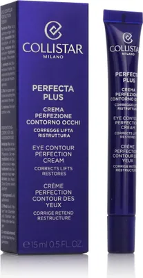 Obrázok produktu pre Collistar Perfecta Plus Eye Contour Perfection Cream, Očný krém, Ženy, Univerzálna pleť, Proti tmavým kruhom, Proti vráskam, Zjasnenie, Spevňujúce, Rúra, AQUA, DIMETHICONE, HYDROGENATED POLYISOBUTENE, POLYMETHYLSILSESQUIOXANE, ETHYLHEXYL...