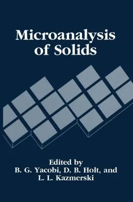 Produktbild von Microanalysis of Solids