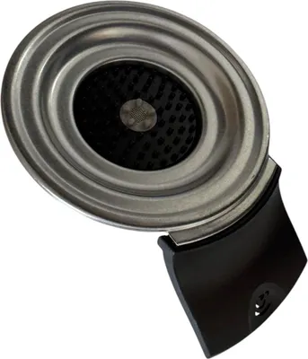 Close-up view of a coffee machine part.