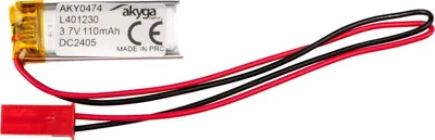 Produktbild von Li-Po Akku LP401230 Akyga AKY0474 3.7V / 110mAh PCM JST 2-Pin Stecker 150mm
