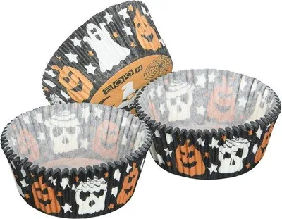Obrázek produktu pro Formičky na muffiny s motivem Halloweenu - 36 kusů - vícebarevné a vhodné pro potraviny