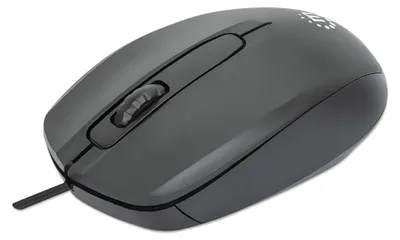 Zdjęcie produktu dla Manhattan 190190, Oburęczny, Optyczny, USB Typu-A, 1000 DPI, Czarny