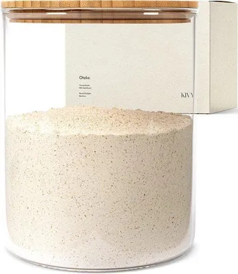 Immagine prodotto di Contenitore in vetro ermetico da 3000 ml con coperchio in bambù
